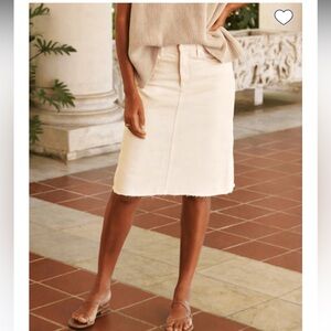 NWT Frank & Eileen Donnybrook Mini Denim Skirt In Natural Italian Vintage sz 26
